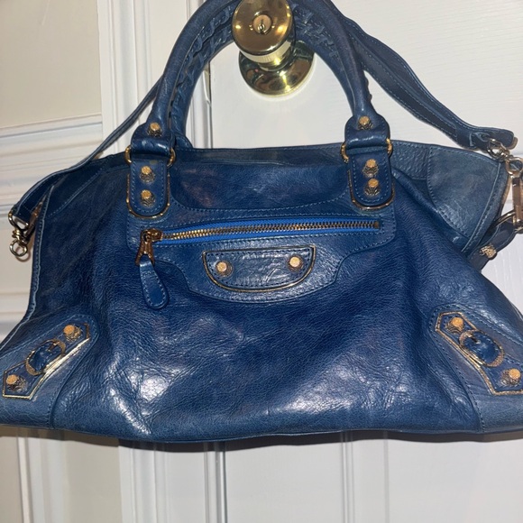 leather bag Handbags - 💙💙gorgeous blue leather bag- offers welcomed!!!!!💙💙